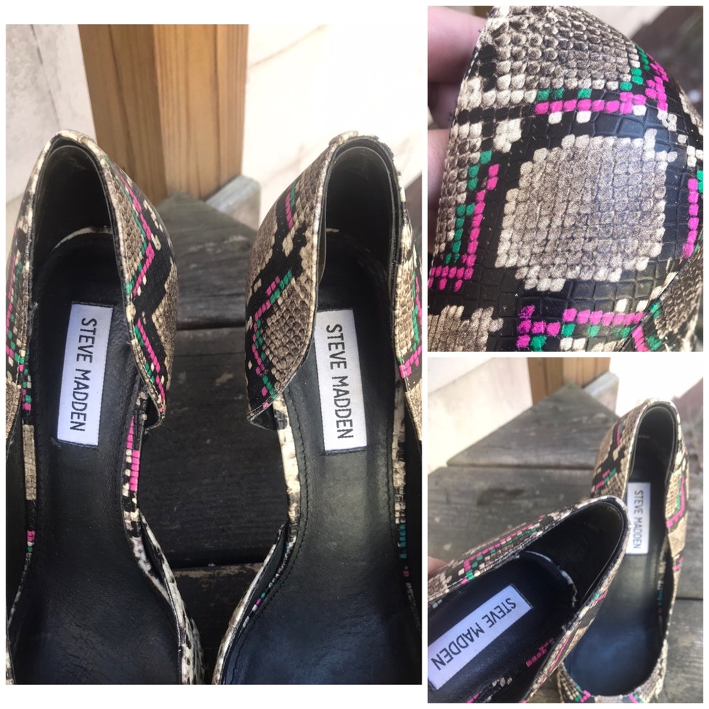 Multi-Color Bypass Snake Print Heels - image 4